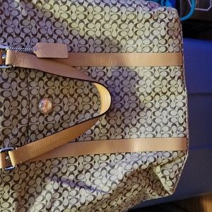Coach messenger bag with adjustable straps